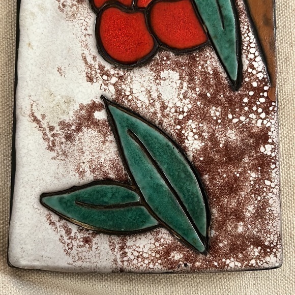 Ruscha MCM Cherry Tree Ceramic Wall Plate 50s‎ 60s Era - Picture 5 of 9